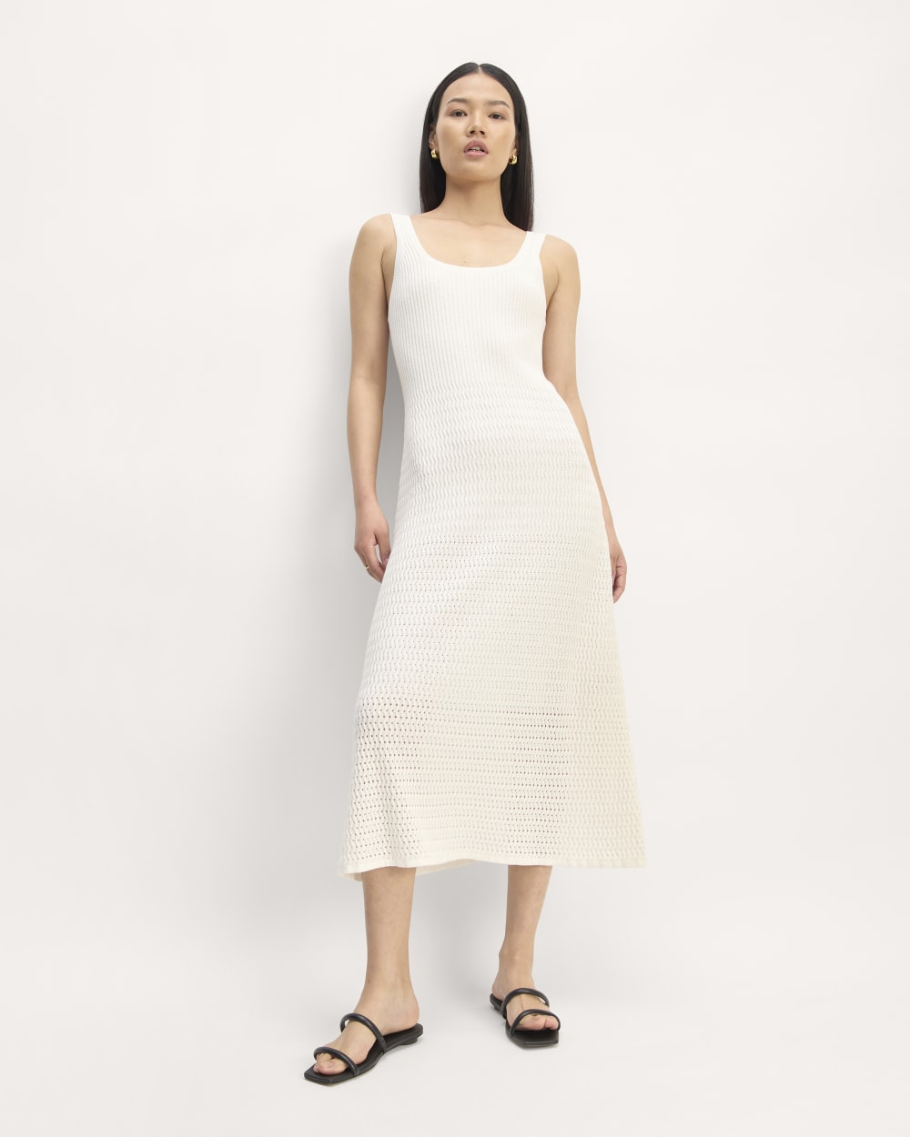 The Crochet Knit Tank Dress | Bone