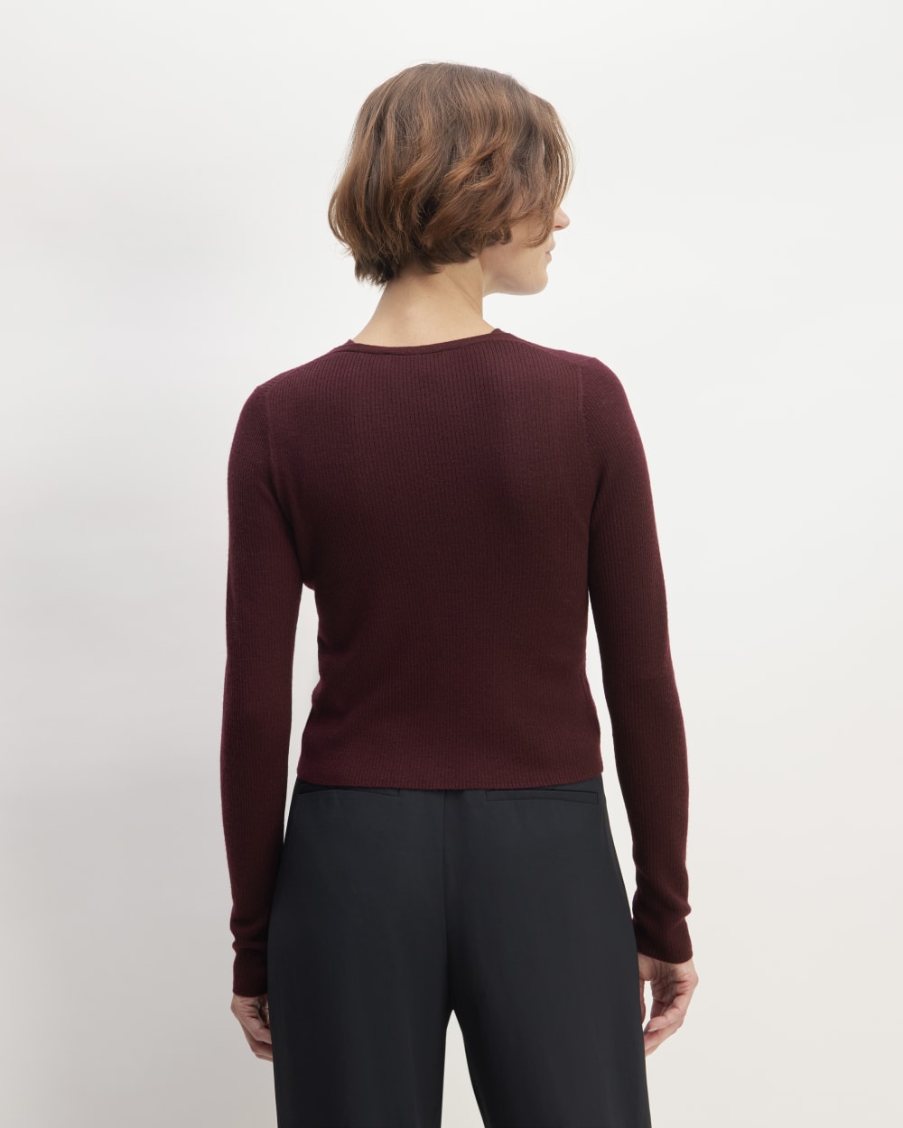 The Cardigan in Ultrasoft Merino | Burgundy