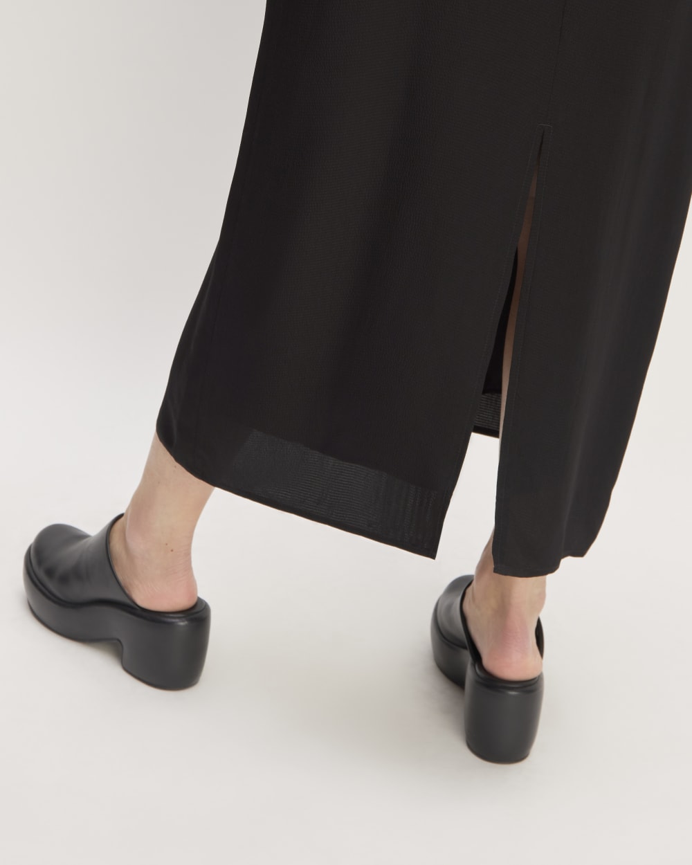 The Satin Racerback Slip Dress | Black