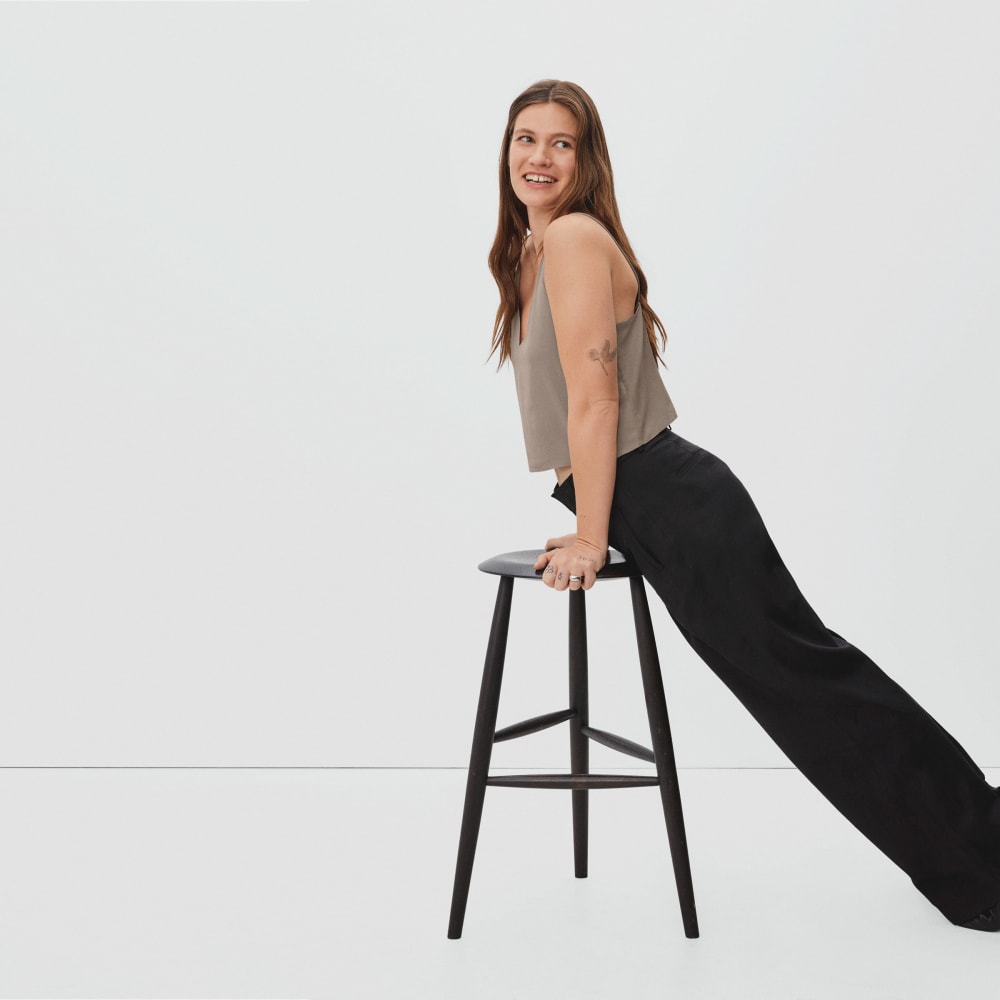 The Washable Silk Cropped Cami | Burnt Sugar