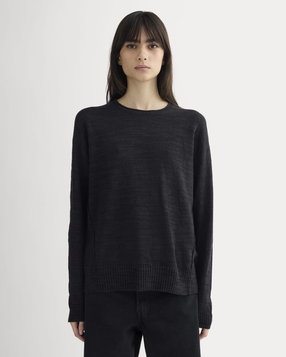 The Slouch Sweater in Cotton Linen | Black
