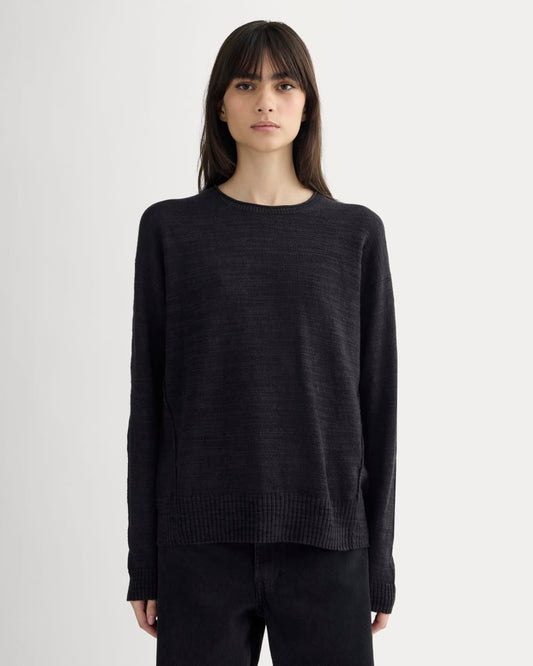 The Slouch Sweater in Cotton Linen | Black