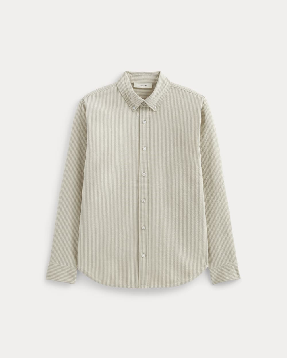 The Seersucker Long-Sleeve Shirt | Trench Coat Khaki / Natural