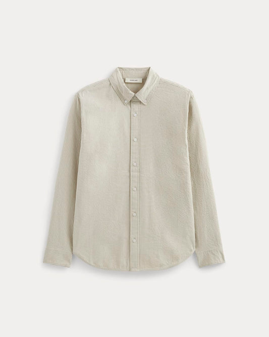 The Seersucker Long-Sleeve Shirt | Trench Coat Khaki / Natural