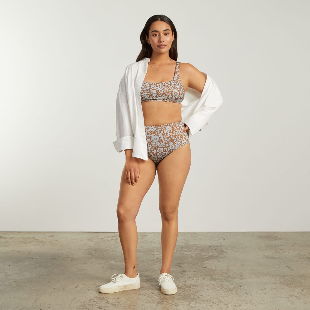 The Square-Neck Bikini Top | Honey Floral