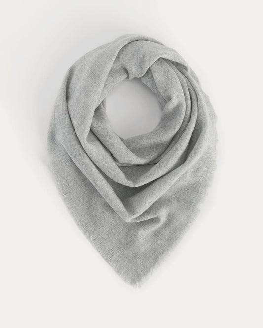 The Cashmere Feather Scarf | Heathered Grey