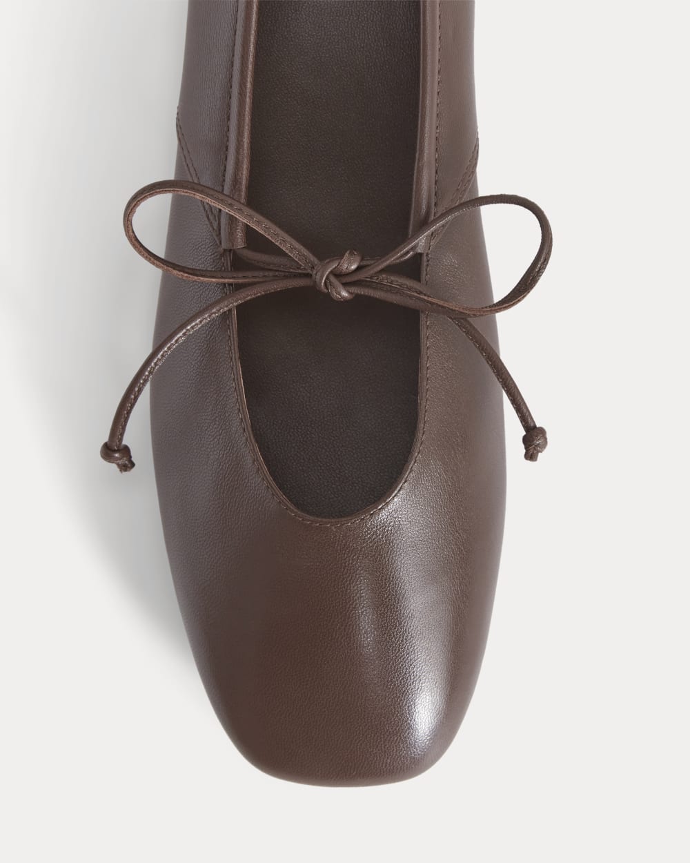 Leather Keyhole Flat | Burnt Umber