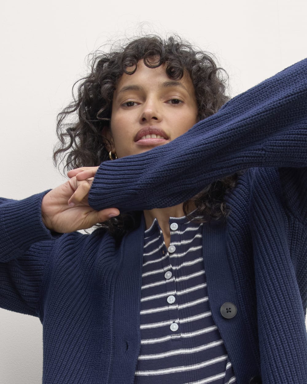 The Boxy Cardigan in Everyday Cotton | Navy