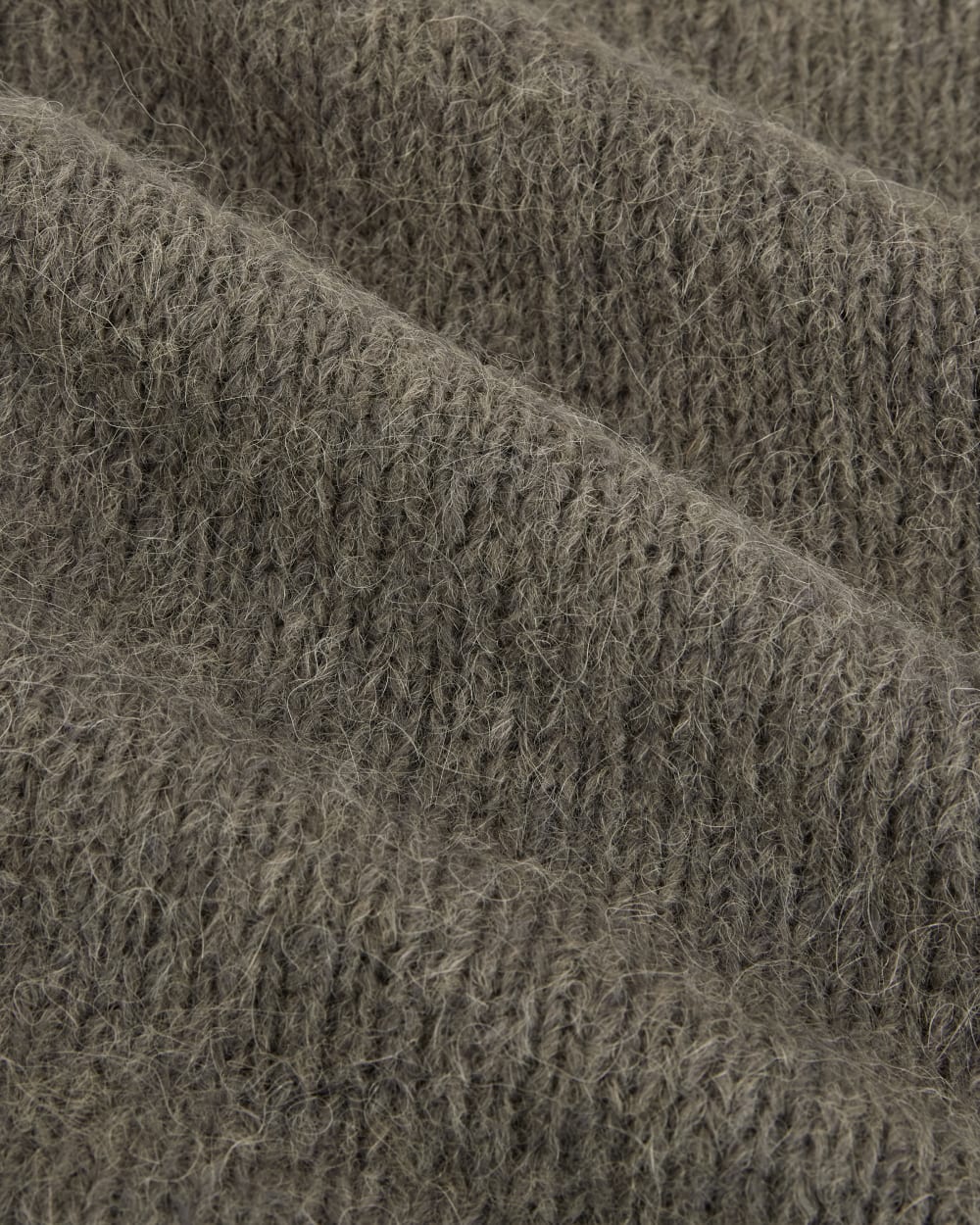 Plush Alpaca Scarf | Mid Grey Heather/ Bone