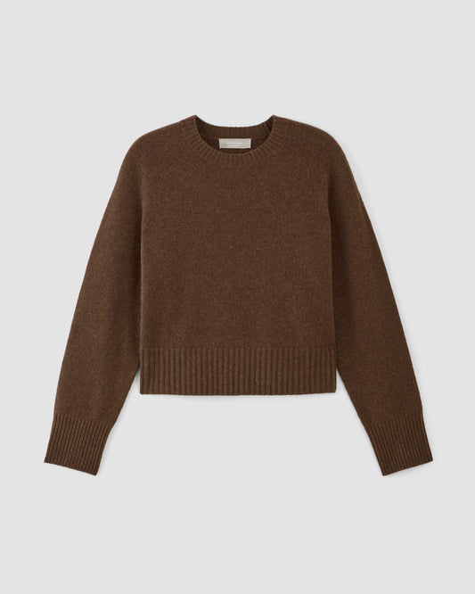 The Boxy Crew in Cashmere | Heather Cocoa