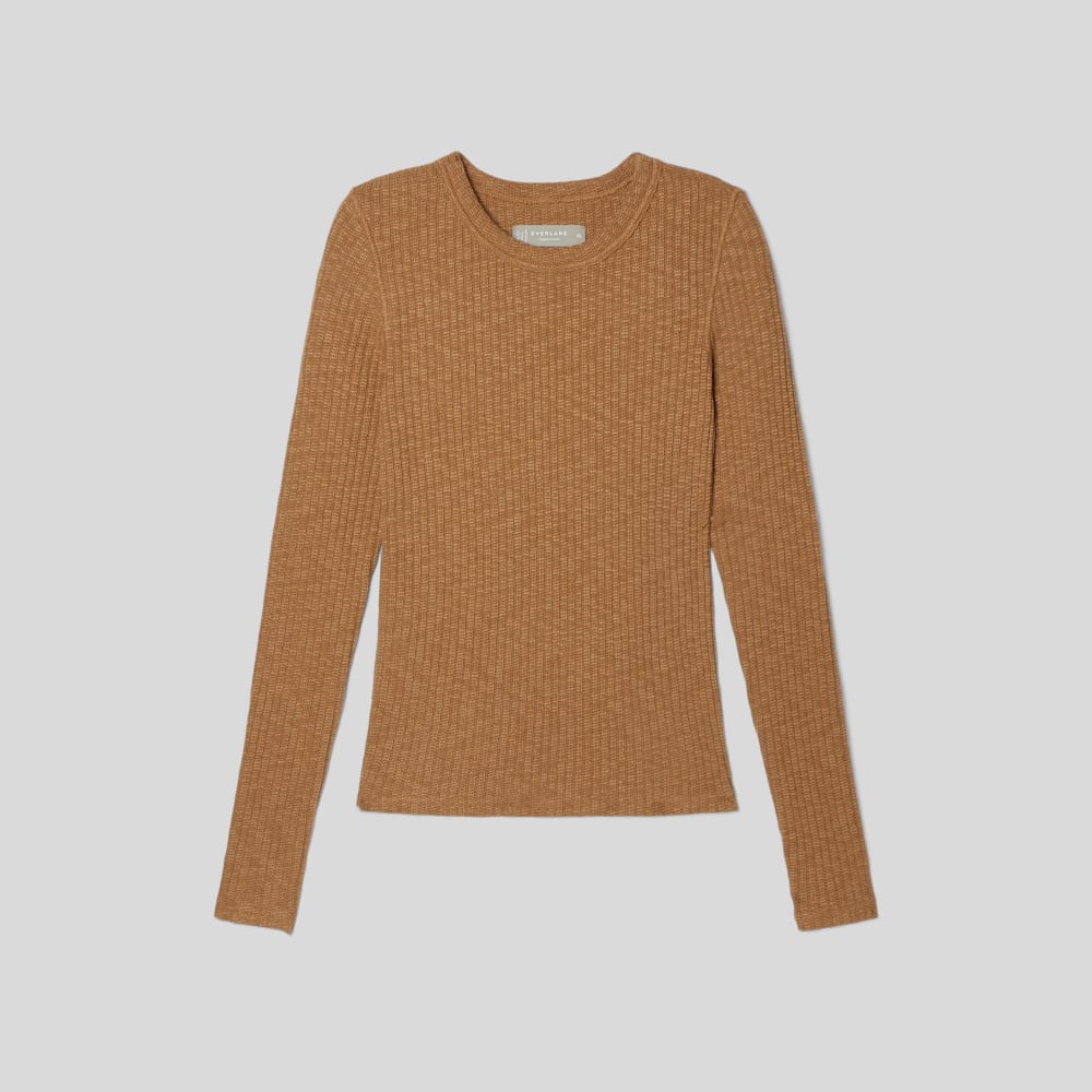 The Cozy Rib Long-Sleeve Tee | Cappuccino
