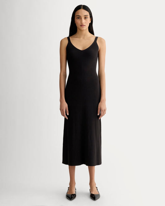 The Fine Knit Cami Dress | Black