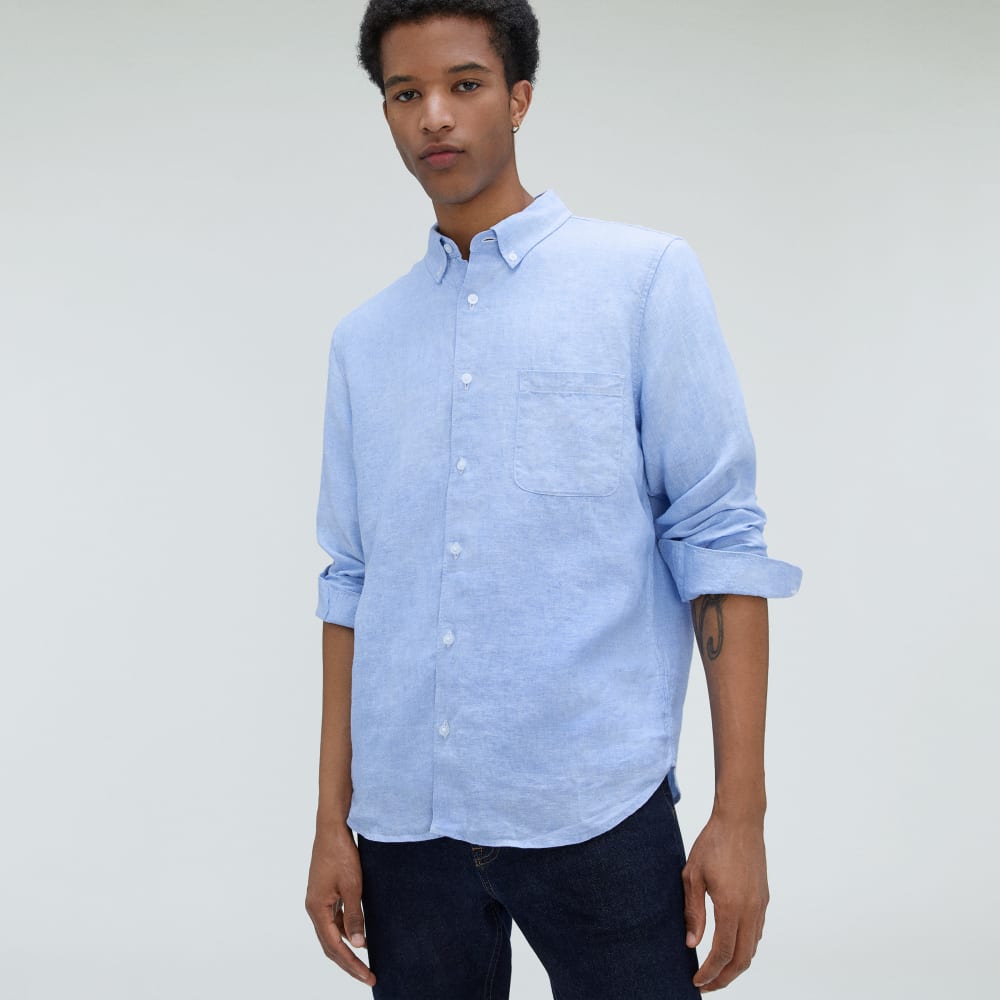 The Classic Shirt in Linen | Light Blue