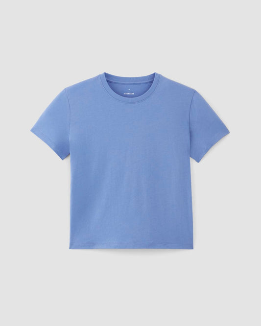 The Box-Cut Tee in Essential Cotton | Blue Opal | No Pocket