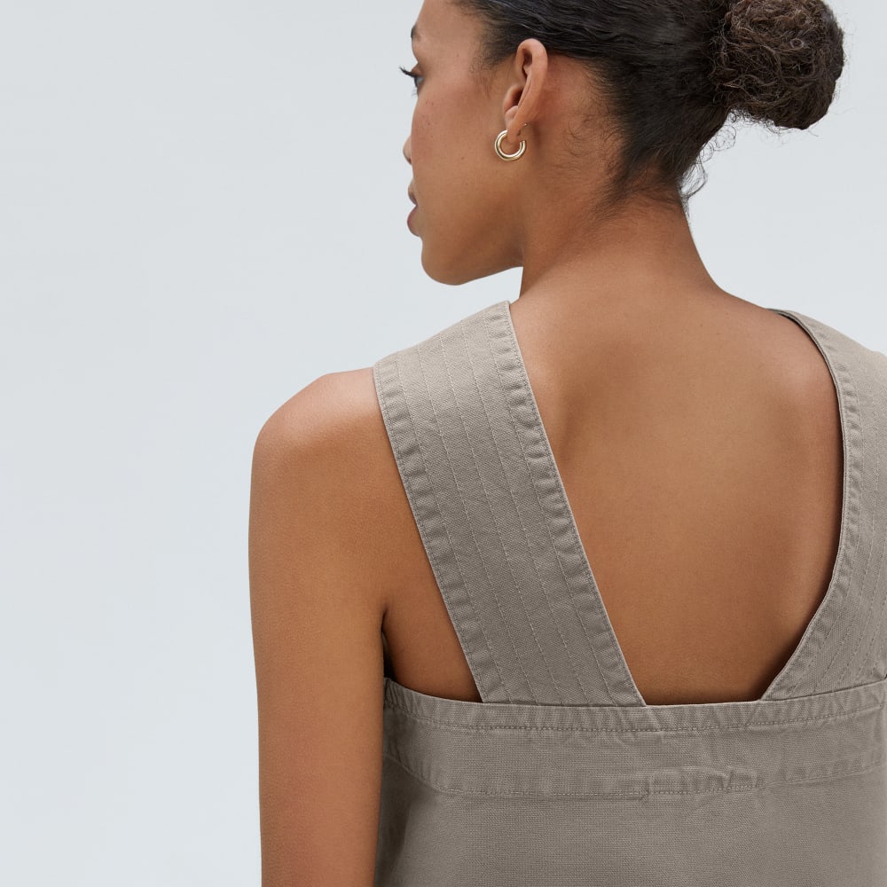 The Cross-Front Apron Top | Clay
