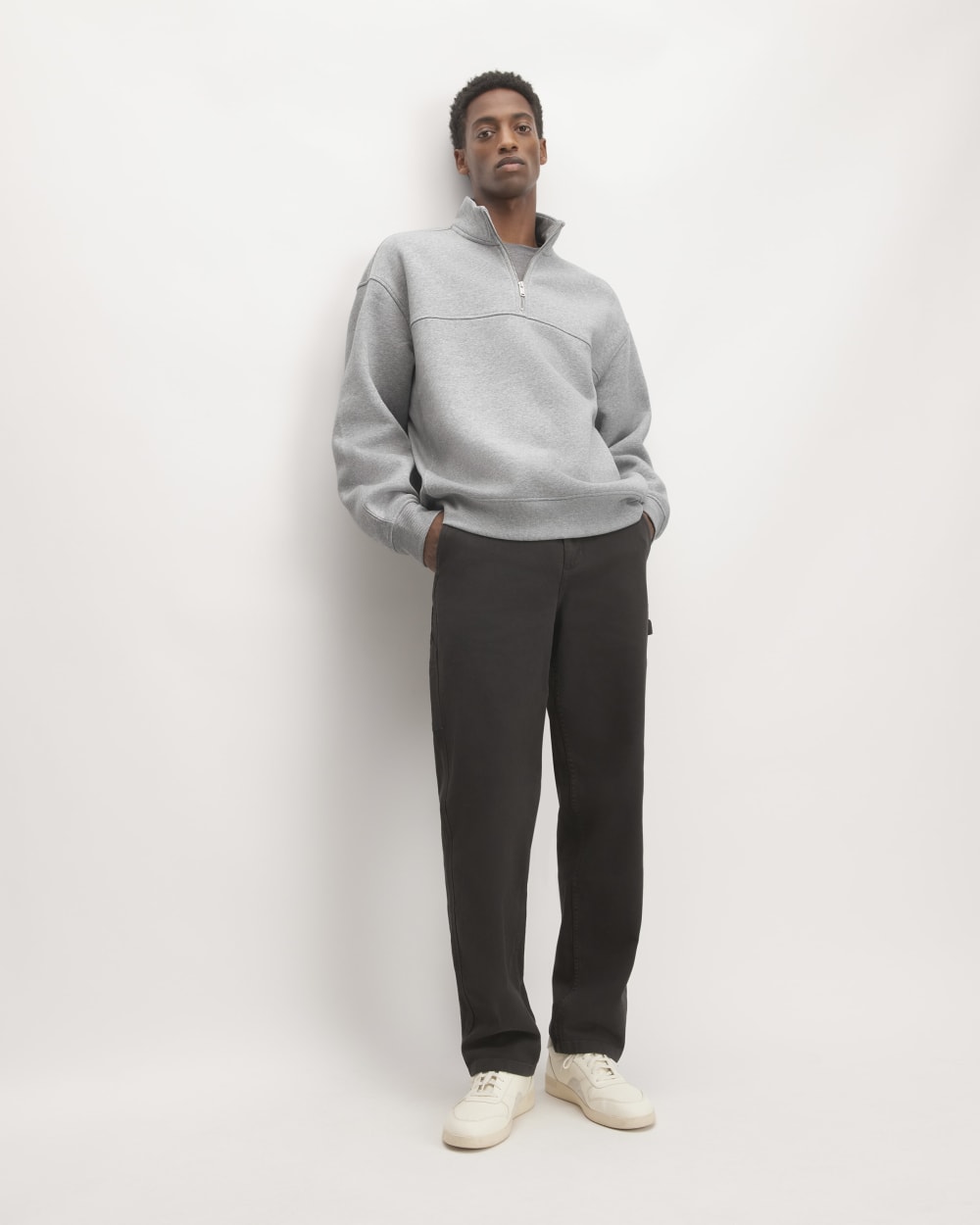 The ReTrack Fleece Half-Zip |  Heathered Grey