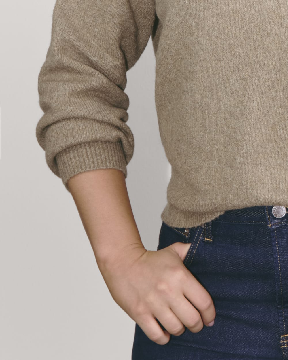 The Cocoon Crew in Plush Cotton | Heather Taupe