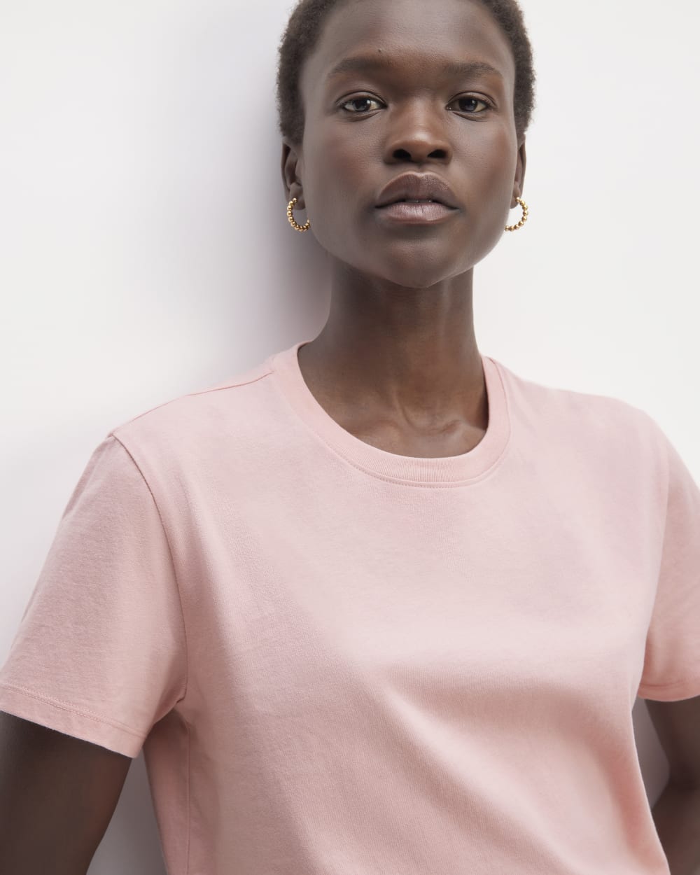 The Box-Cut Tee in Essential Cotton | Rose Pink | No Pocket