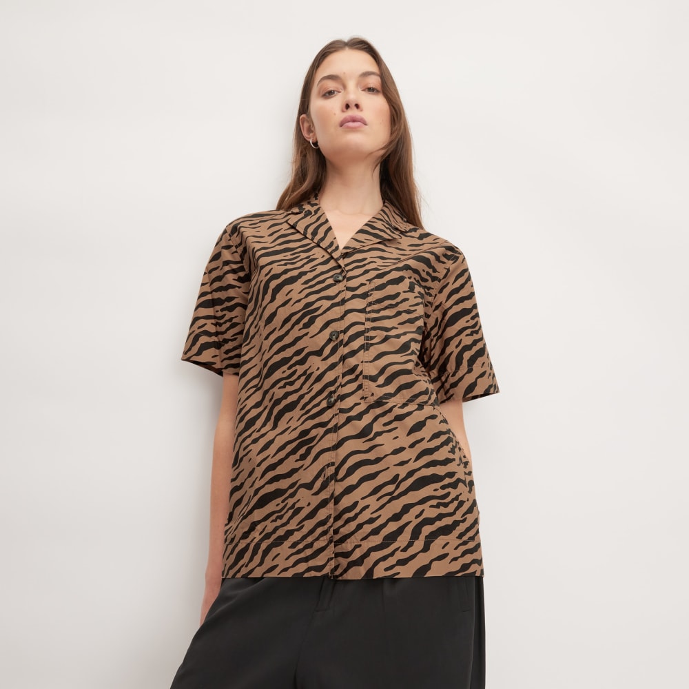 The Poplin Shirt | Tiger Stripe Toasted Coconut