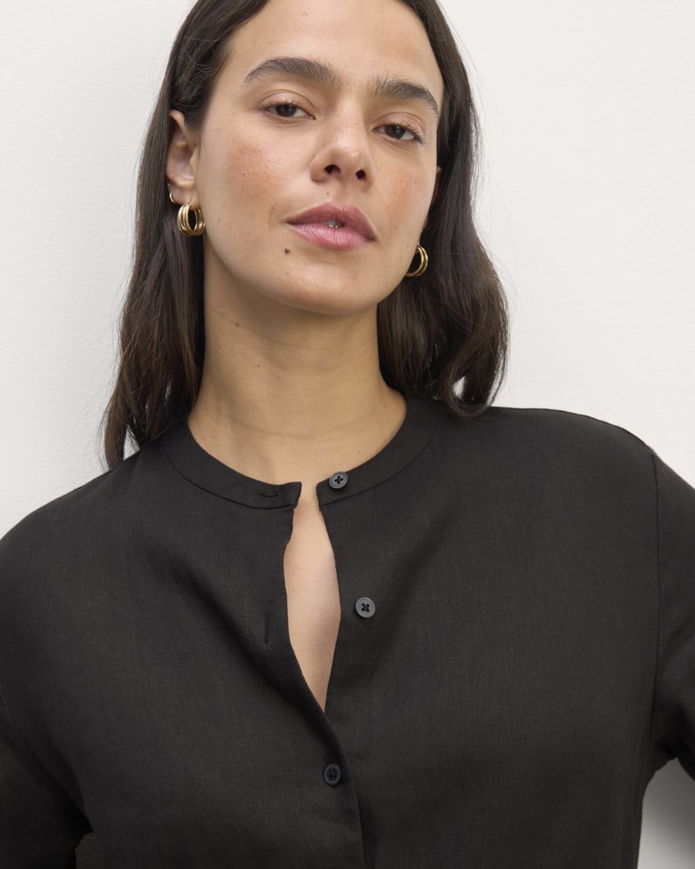 The Frolic Dress in Linen | Black