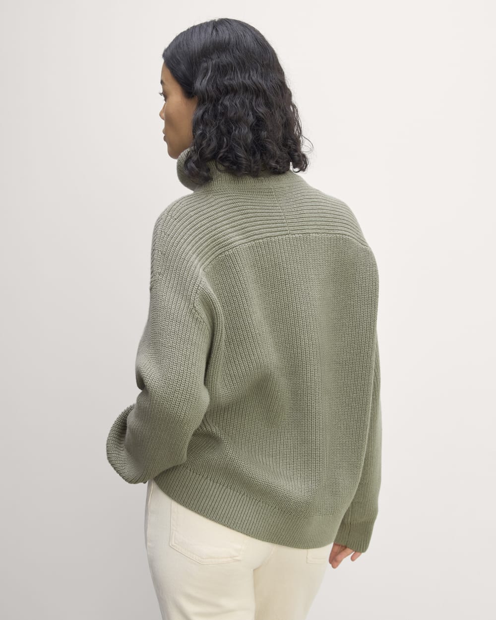 The Half-Zip in Everyday Cotton | Sage Green