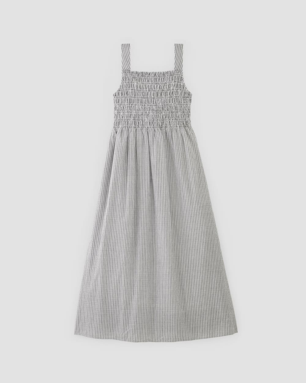 The Gauze Smock Dress | White / Black