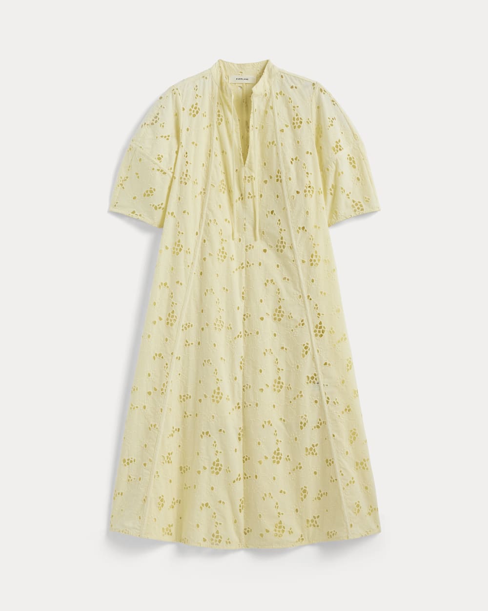 The Eyelet Midi Dress | Light Yellow