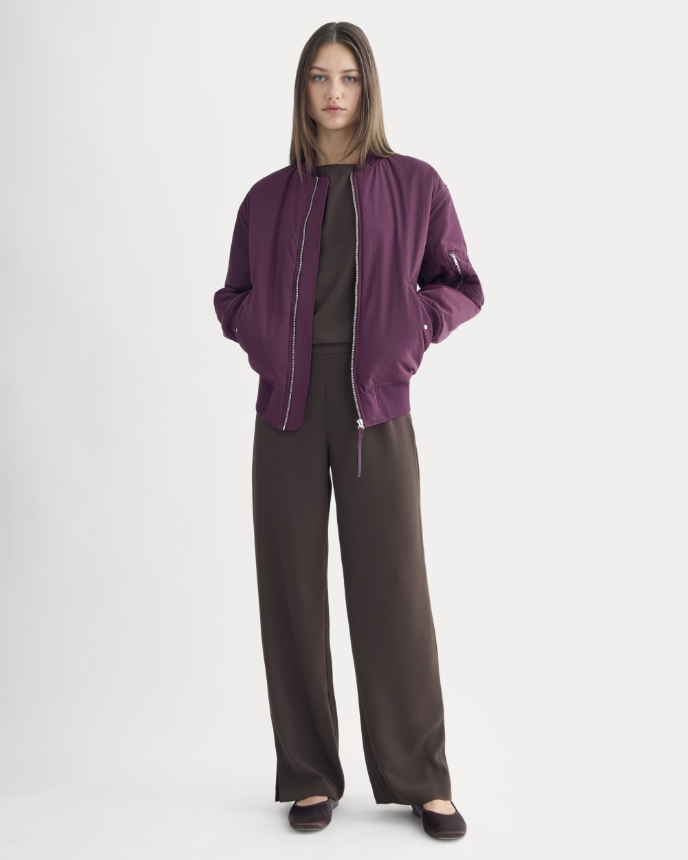 Drapey Crepe Pant | Dark Chocolate