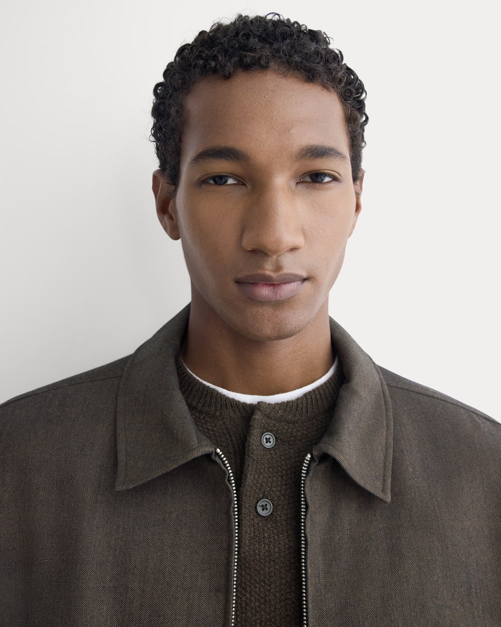 Tailored Zip Jacket | Heathered Fudge