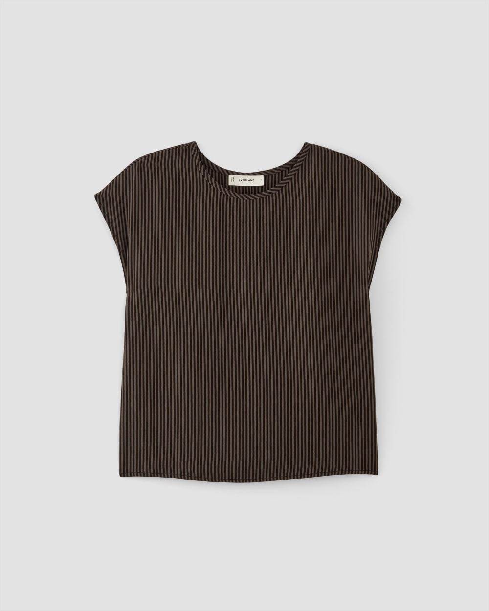 The Mini Jacquard Stripe Top | Cocoa / Black