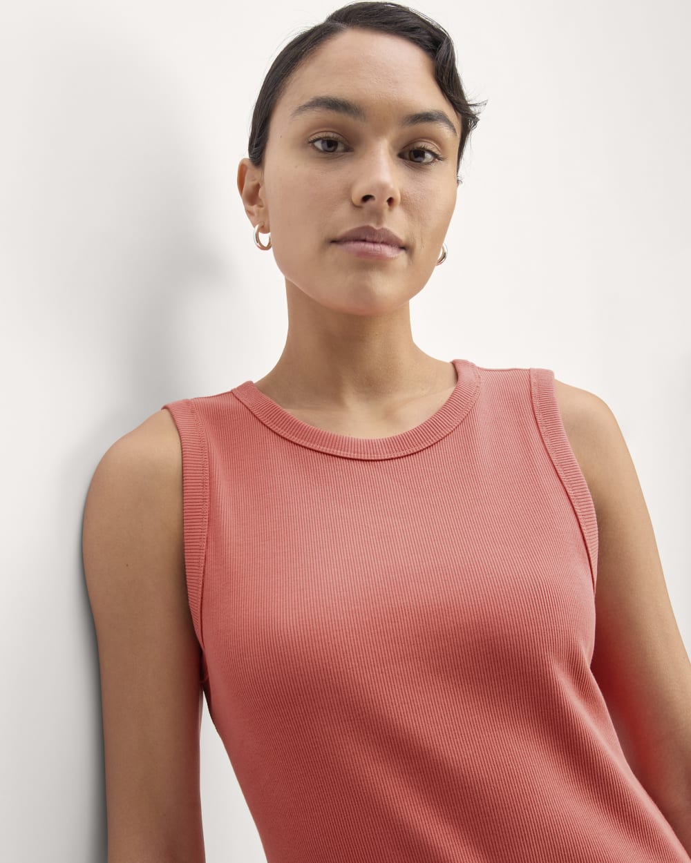 The Ribbed Mini Dress | Coral