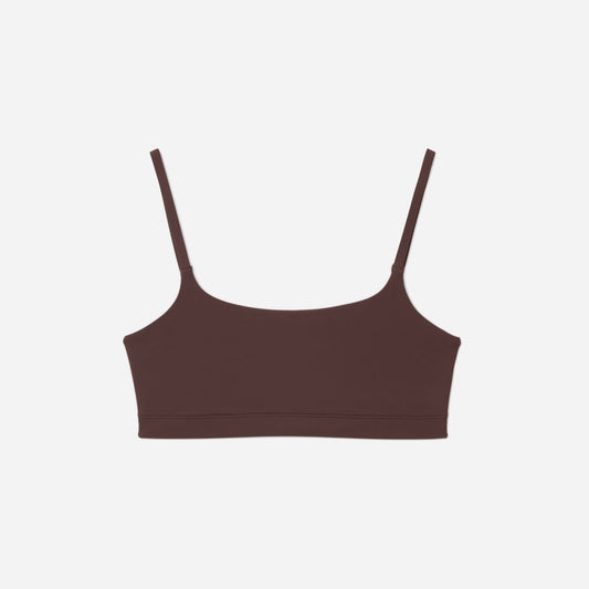 The Invisible Square-Neck Bralette | Dark Tan
