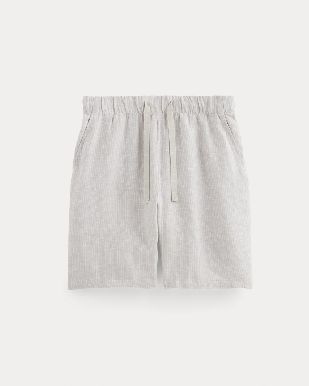 The Linen Easy Short | Stone / White