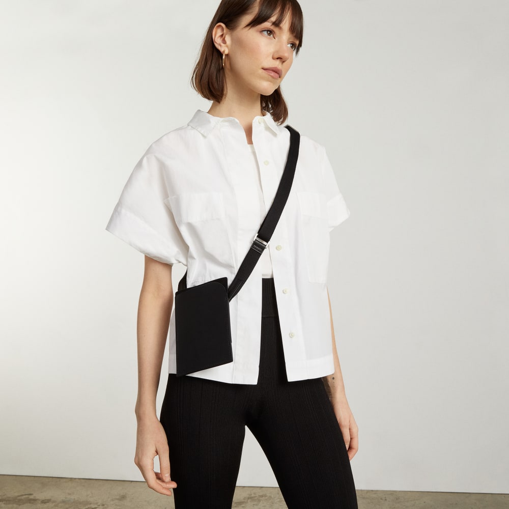 The Cactus Leather Mini Sling Bag | Black