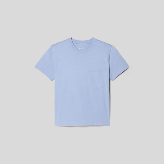 The Box-Cut Tee in Essential Cotton | Periwinkle | Pocket