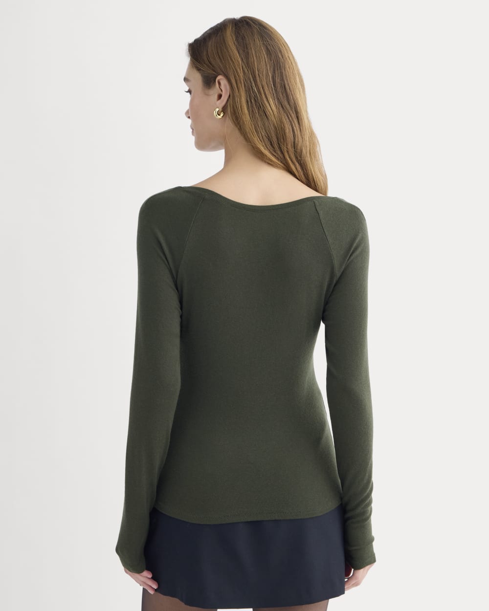 Sweetheart-Neck Top in Butterluxe | Dark Green