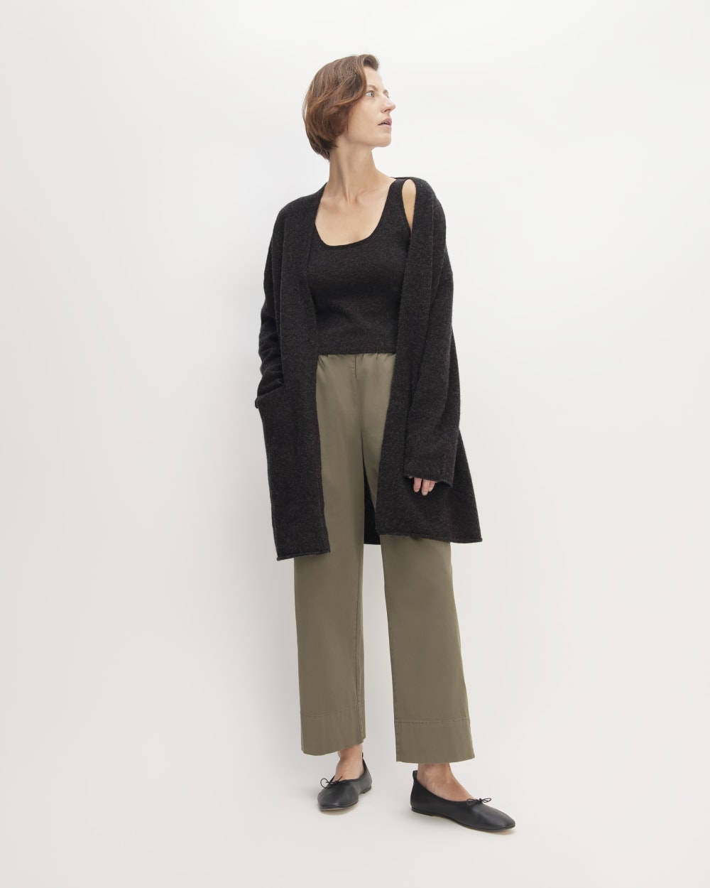 The Cozy-Stretch Long Cardigan | Charcoal