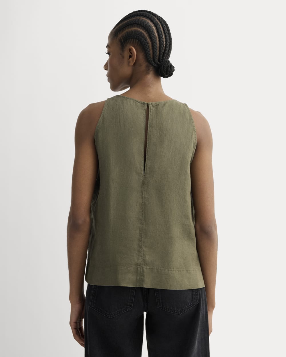 The Linen High-Neck Tank | Kalamata