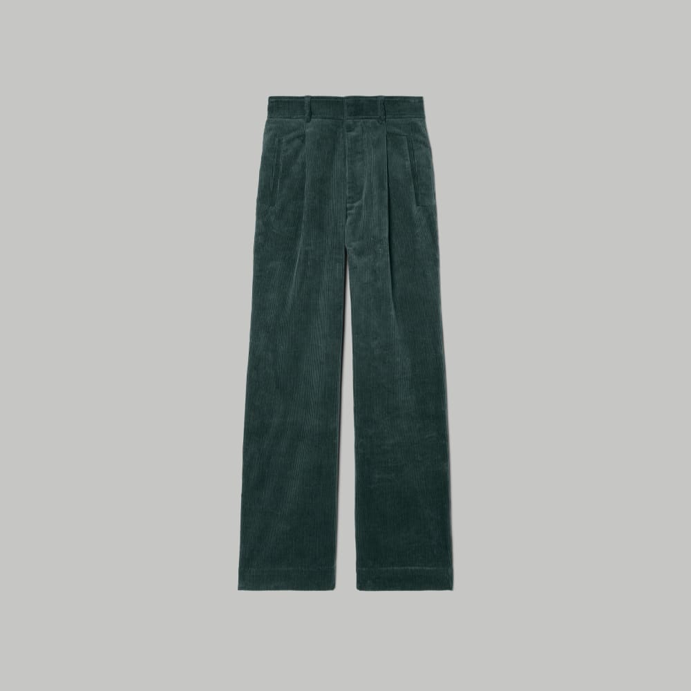 The Corduroy Way-High® Drape Pant  | Evergreen
