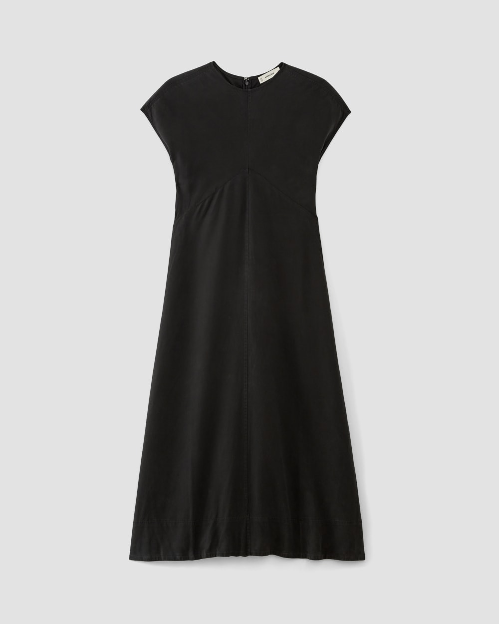 The TENCEL™ Short-Sleeve Midi Dress | Black