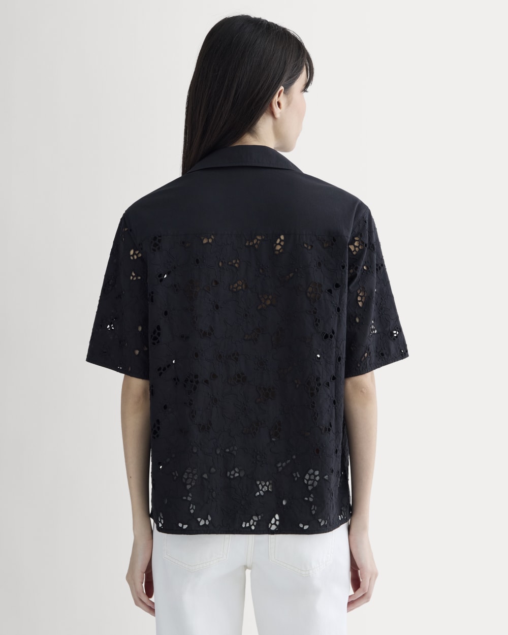 The Eyelet Camp Shirt | Black