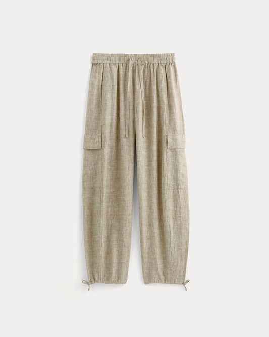 The Cargo Curve Pant in Linen | Cornstalk Chambray