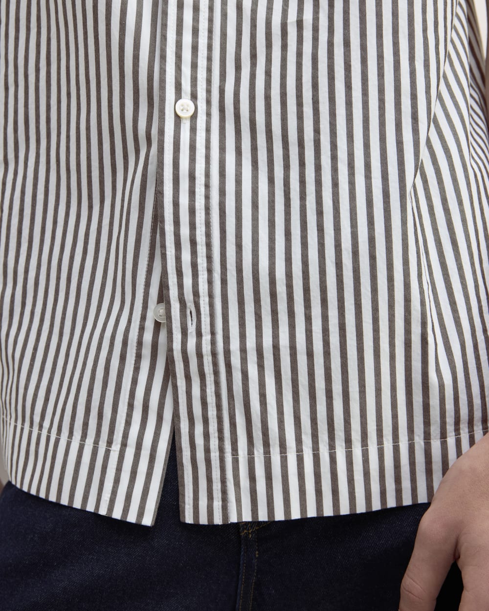 The Supima® Short-Sleeve Poplin Shirt | Optic White / Black