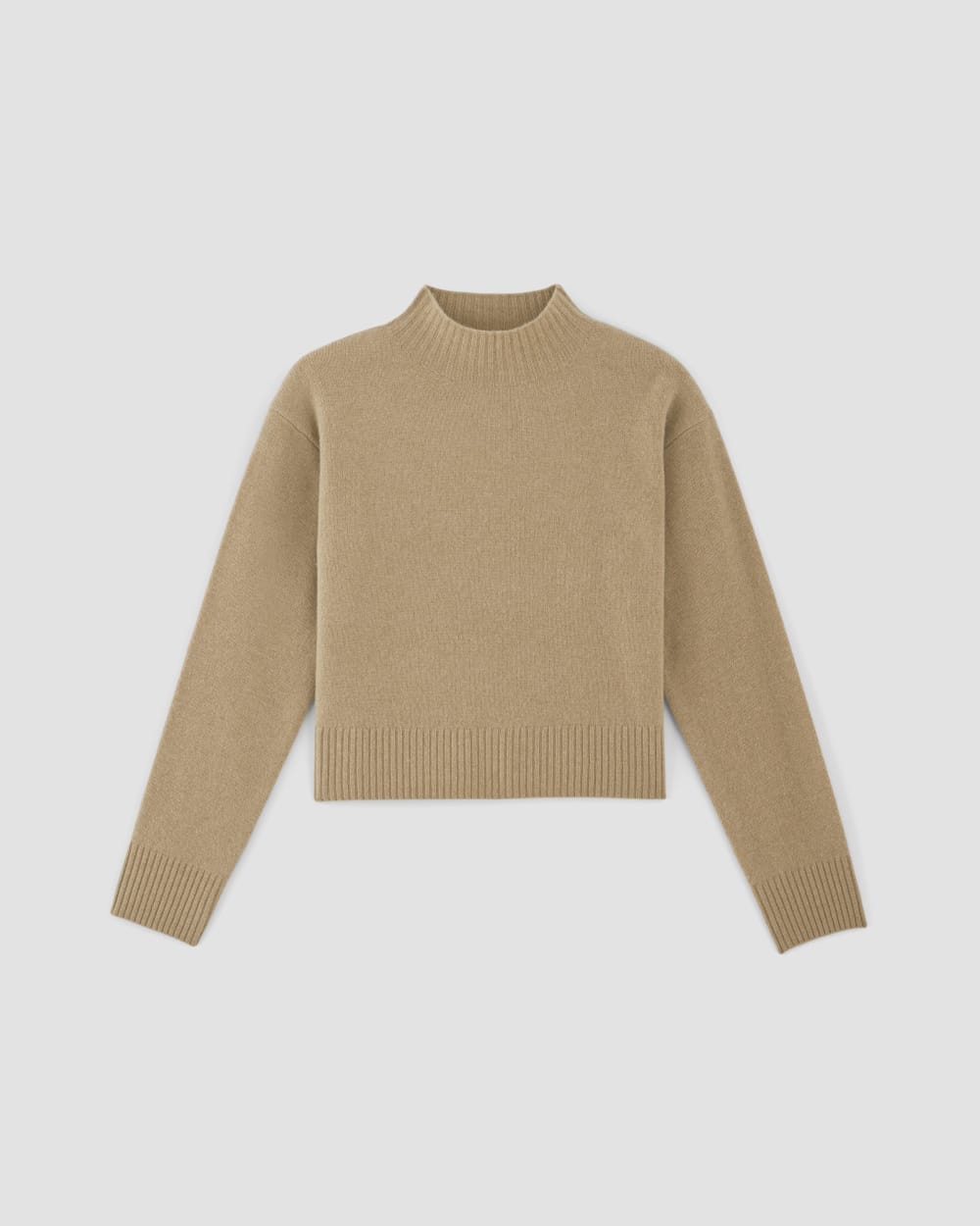 The Good Merino Wool Mockneck Sweater | Light Camel