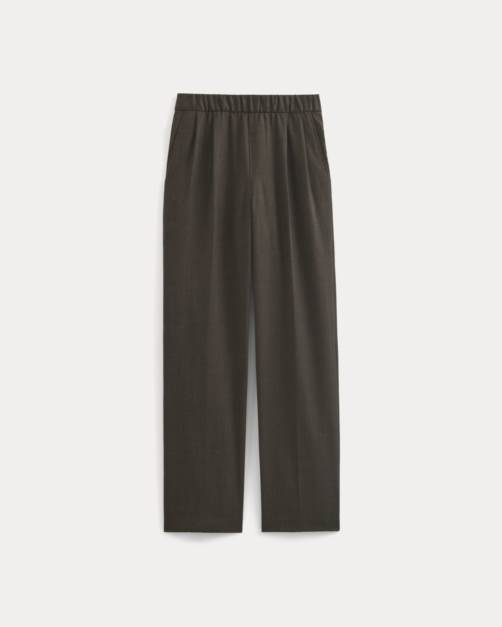 Pleated Trouser in Tailor Twill | Heathered Fudge