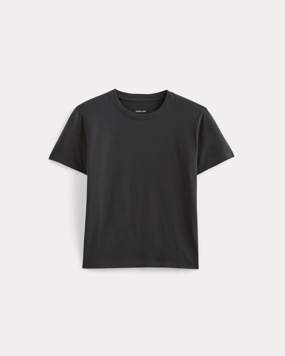 The Box-Cut Tee in Essential Cotton | Washed Black | No Pocket