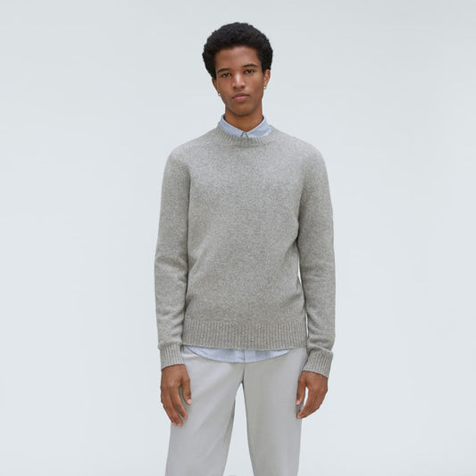 The Merino-Blend Crewneck Sweater |  Heathered Grey