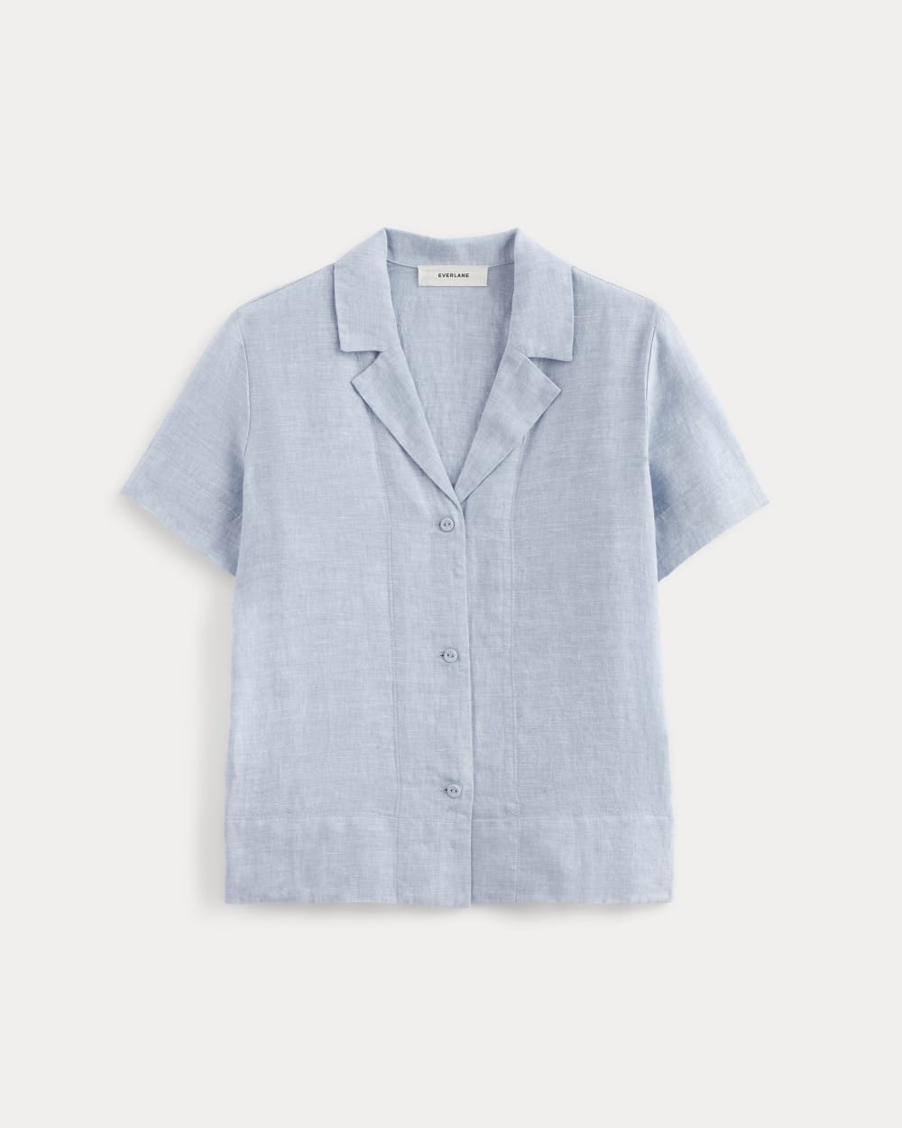 The Notch Shirt in Linen | Light Blue