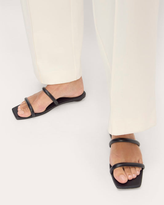 The Double Strap Sandal | Black