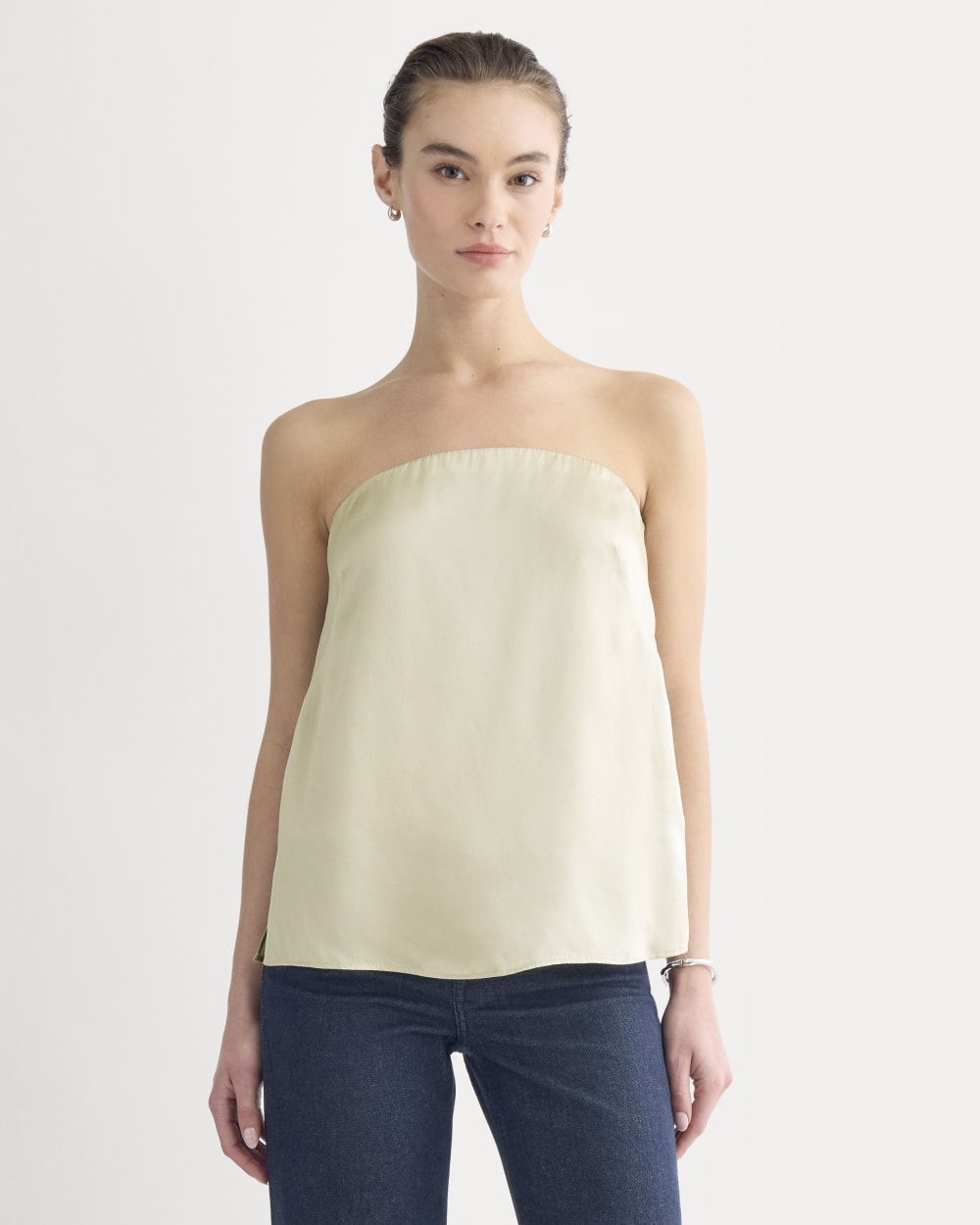 Thin Strap Cami in Silk Charmeuse | Peyote